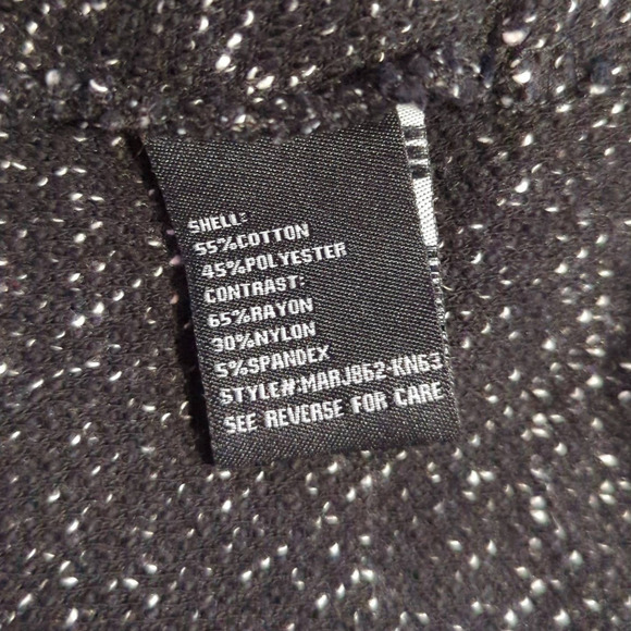 Bnci Waterfall Open Front Sweater Woman's Size Medium Black Gray Long Sleeve - Picture 10 of 13